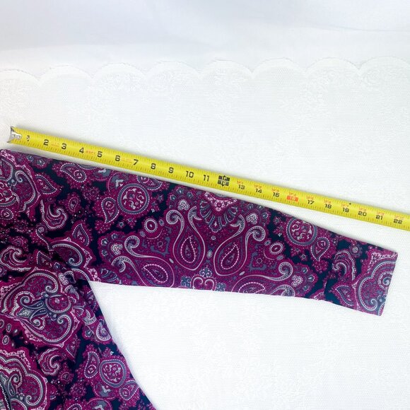 Ann Taylor Top Women's Paisley Taylor Fit Shirt Petite - Picture 11 of 14